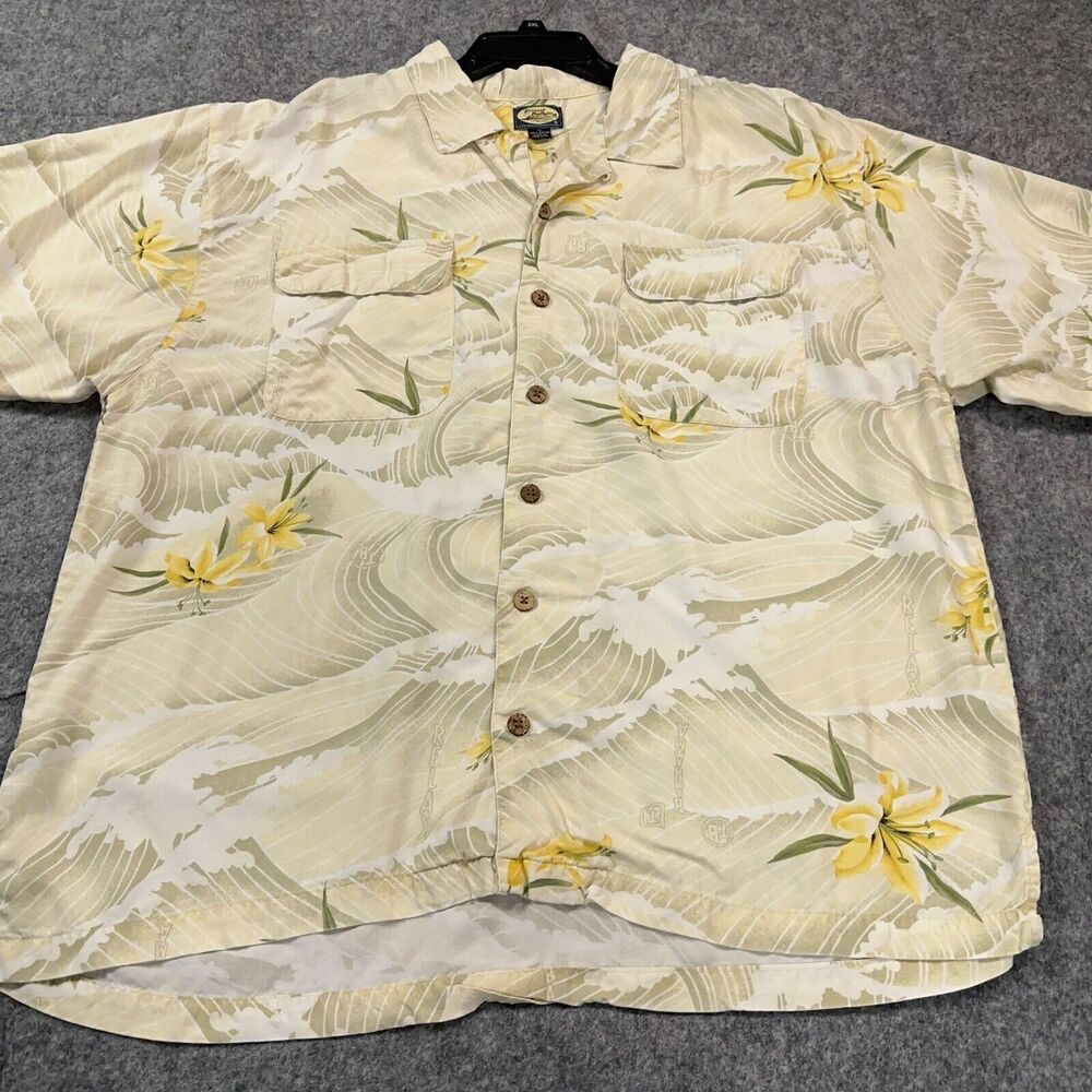 VTG Tommy Bahama Hawaiian Shirt Mens XL Button Up Floral Aloha Camp Vacation